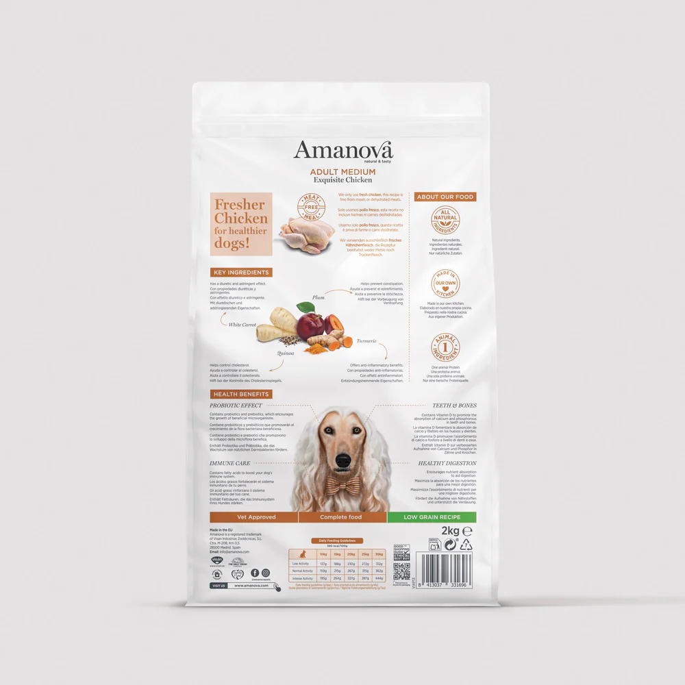 Amanova Adult Medium - Exquisite Chicken Low Grain - Imagen 2