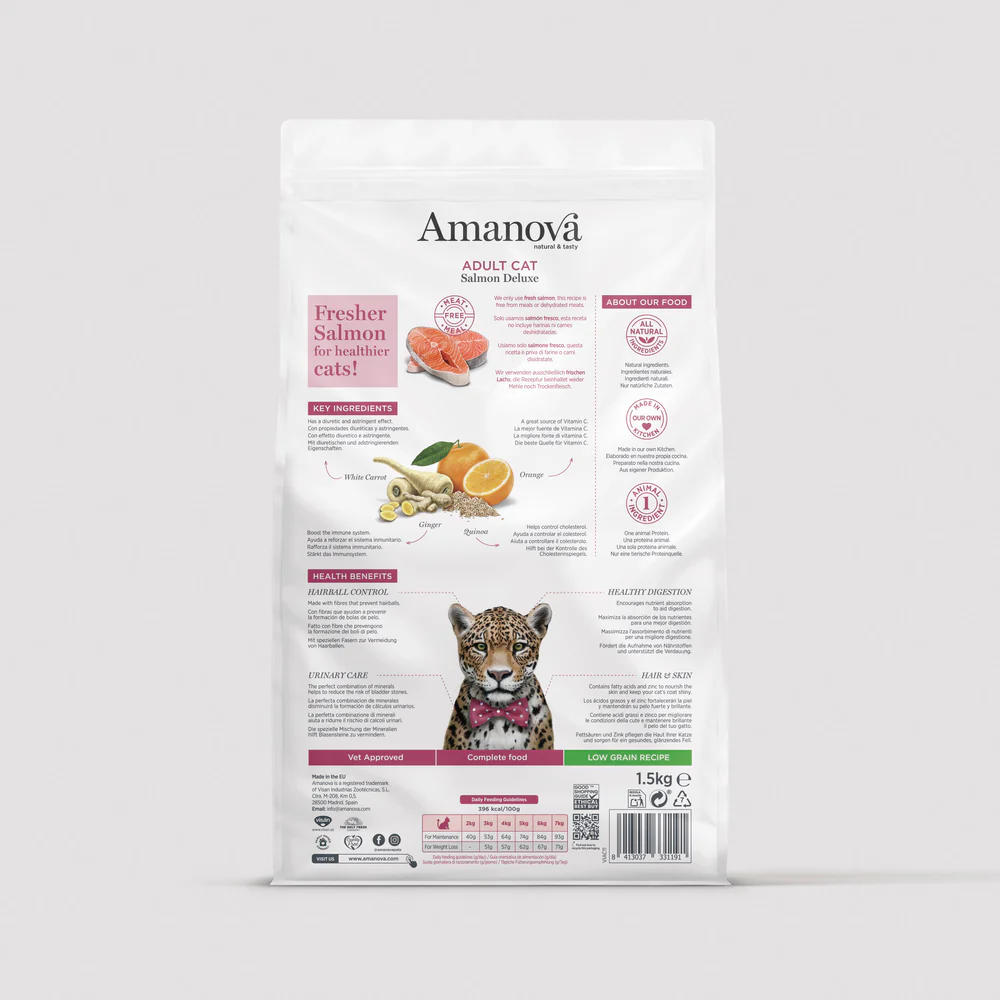 Amanova Adult - Salmon Deluxe Low Grain - Imagen 2