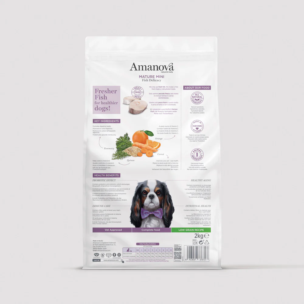 Amanova Mature Mini - Fish Delicacy Low Grain - Imagen 2